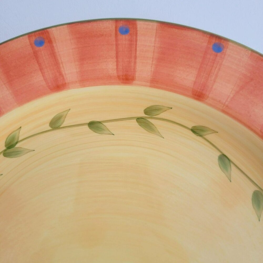 Pfaltzgraff Napoli Stoneware Dinner Plate Set of 2, Yellow & Orange Discontinued - Picture 3 of 8